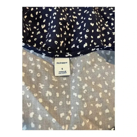 Old Navy Women’s XS Blue & White Speckled Sleeveless V-Neck Blouse‎ - Picture 4 of 4